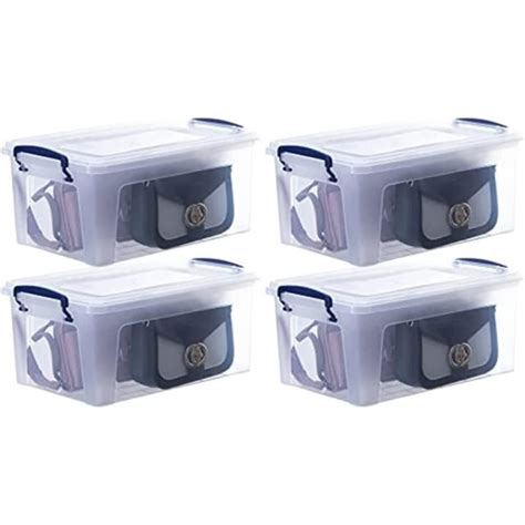 Superio Clear Plastic Storage Bins With Lids 9 5 Quart 2 Pack