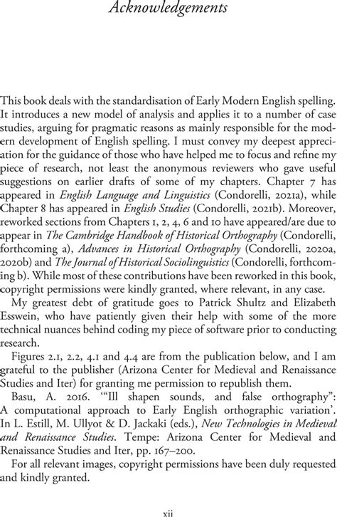 Acknowledgements Standardising English Spelling