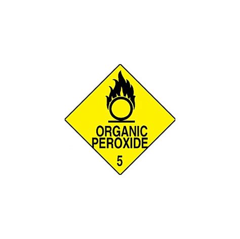 Organic Peroxide Hazchem And Transport Labels Awareness Safety Signs