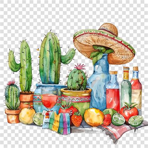 Mexican yard fiesta mexican illustration | Premium AI-generated PSD