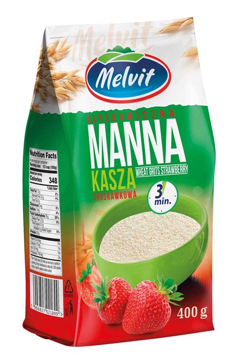 Kasza manna błyskawiczna Truskawkowa 400 g Melvit S A