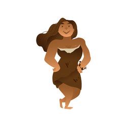 Sketch Caveman Naked In Loincloth Walking Vector Image