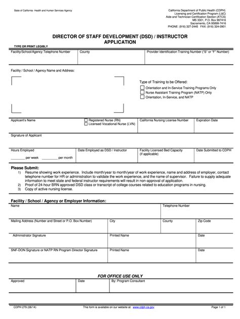 2014 Form CA CDPH 279 Fill Online Printable Fillable Blank PdfFiller