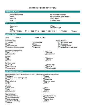 Fillable Online Members Shaw Civl Accident Incident Report Form