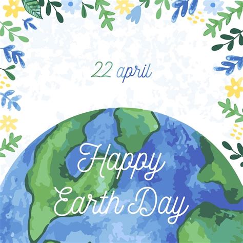 Premium Vector Happy Earth Day Vector Banner Card Template Social