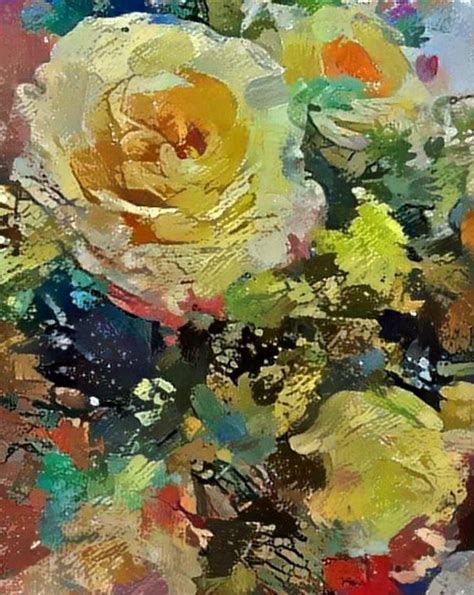 Roses A Diy Floral Painting In Your Acrylics Oils Pastels Etsy