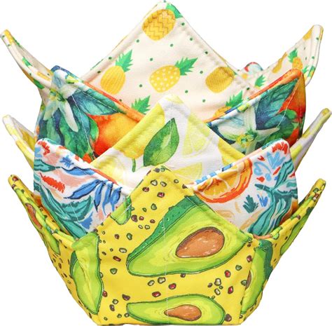 Amazon CIPIMEY Cotton Microwave Bowl Cozy Holders Microwave Safe Hot Bowl Holders Bowl