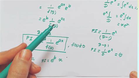 All Pi Cases Rules For Finding Particular Integral Pi Of Higher