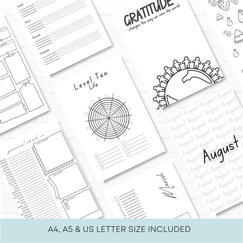 Printable Bullet Journal Bundle Pre Made Bullet Journal Etsy Uk