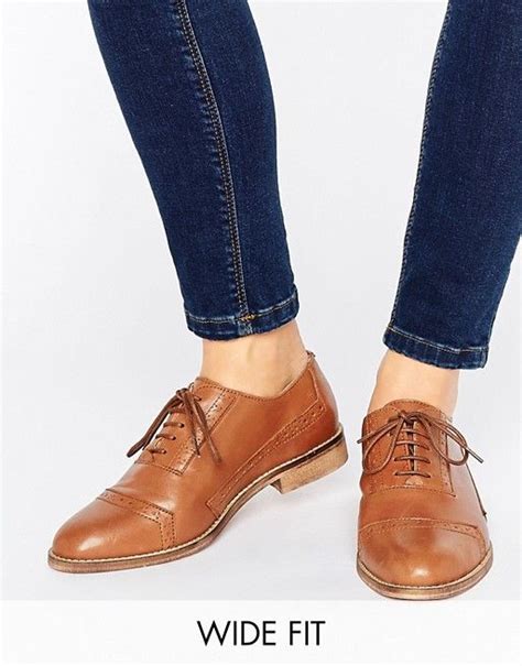 ASOS MAKE UP Wide Fit Leather Brogues ASOS Brogues Style Leather