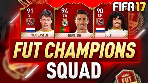 FUT CHAMPIONS SQUAD BUILDER FIFA17 Ultimate Team YouTube