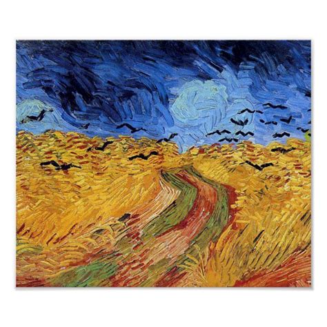 Vincent Van Gogh Wheat Field With Black Crows Poster Zazzle