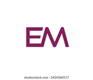 Em Logo Design Vector Template Stock Vector (Royalty Free) 2424360517 | Shutterstock