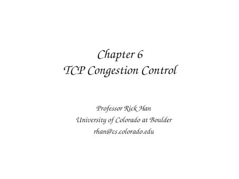 Ppt Chapter 6 Tcp Congestion Control Dokumen Tips