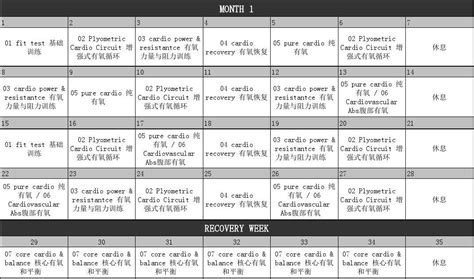 Insanity 63天健身计划 中文课程表蒋阿姨word文档免费下载亿佰文档网