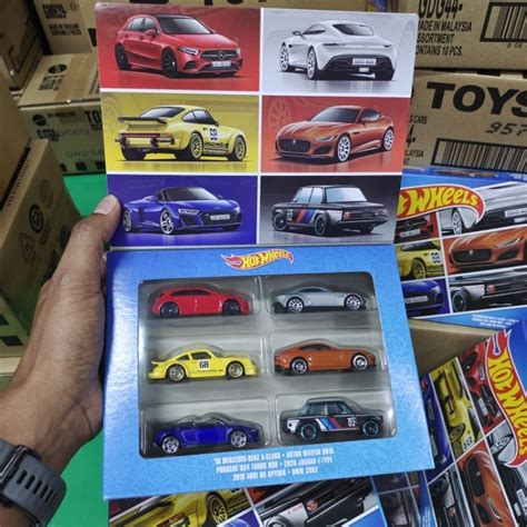 Hot Wheels Euro Box Set Of Cars Mercedes Porsche Audi Aston Martin Jaguar Bmw Shopee