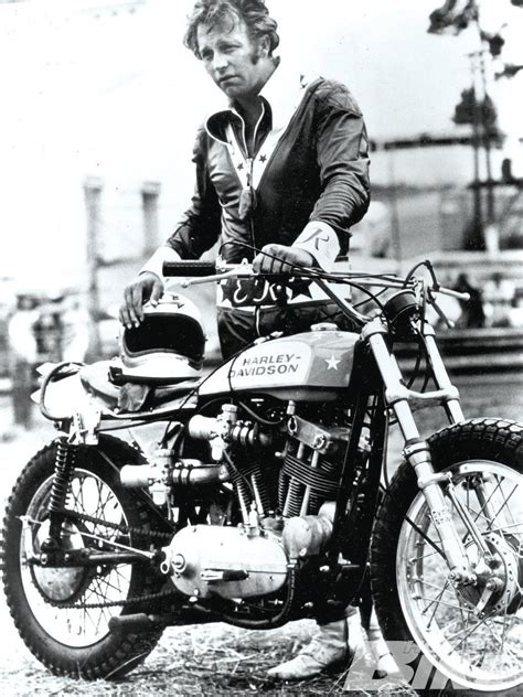 Evel Knievel With His Stunning Harley Davidson XR 750 Via Hot Bike