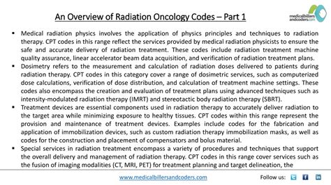 Ppt An Overview Of Radiation Oncology Codes Part Powerpoint