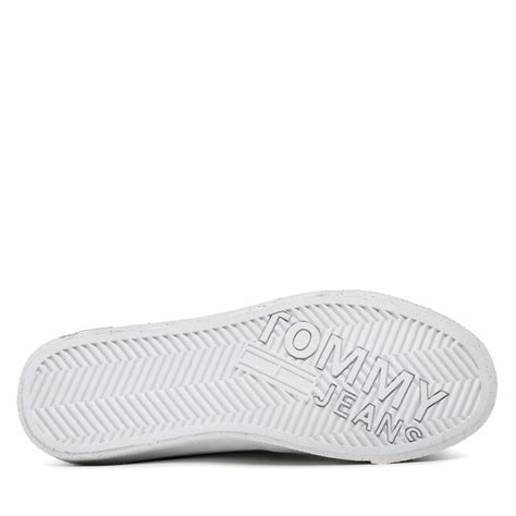 Sneakers Tommy Jeans Vulcanized Ess EM0EM01106 White YBR Epantofi Ro