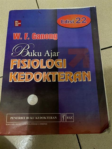 Fisiologi Kedokteran W F Ganong Free Ongkir Buku Alat Tulis