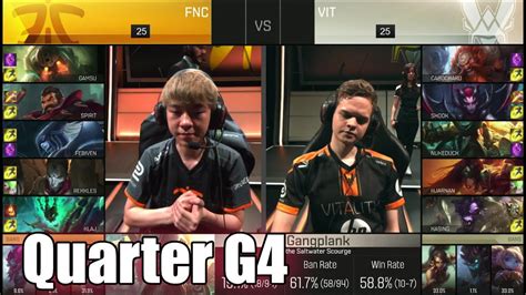 Vitality Vs Fnatic Game Quarter Finals S Eu Lcs Spring