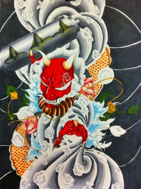 Japanese Demon Painting at PaintingValley.com | Explore collection of ...