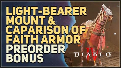 Light Bearer Mount Caparison Of Faith Armor Preorder Bonus Diablo