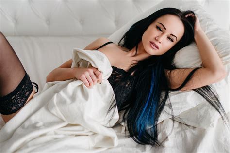 White Beauty Skin Long Hair Black Hair Porn Pic