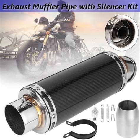 NEUFU 38 51mm Tuyau de Silencieux d échappement Moto avec Silencieux