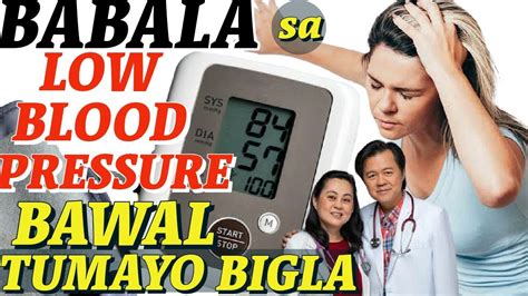 Babala Sa Low Blood Pressure Bawal Tumayo Bigla Payo Ni Doc Willie