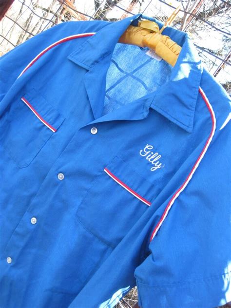 Vintage Mechanic Shirt with Name Embroidered on by thefancytail