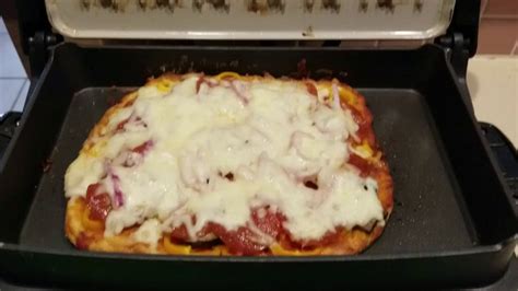 Keto Fat Head Pizza Using My George Foreman Grill Youtube