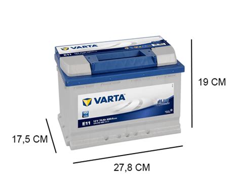 E11 Varta 74Ah Blue Dynamic accu, 680A, 12V - Accudeal