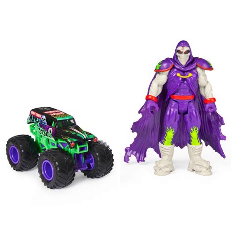 Monster Jam, Official Grave Digger 1:64 Scale Monster Truck and 5-inch ...