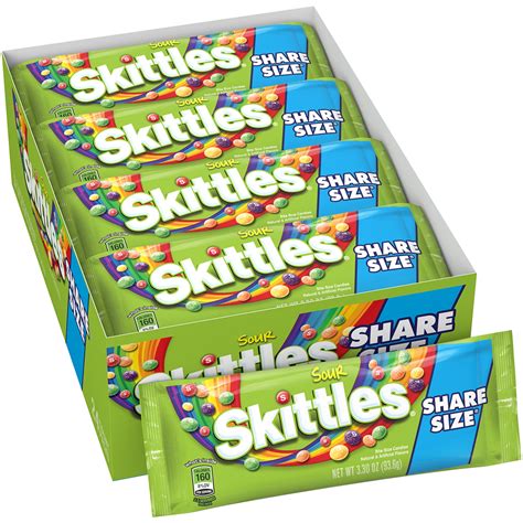 Skittles Sour Candy Share Size Packs 24 Ct X 33 Oz