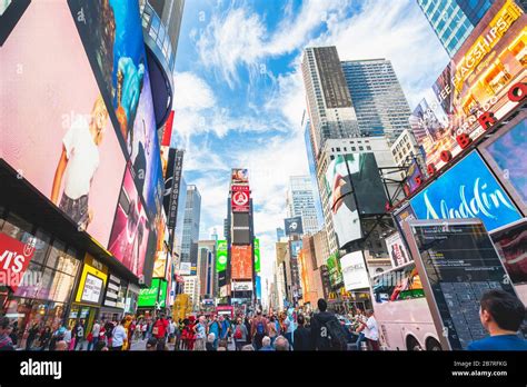 Ciudad De Nueva York Estados Unidos De Mayo De Times Square