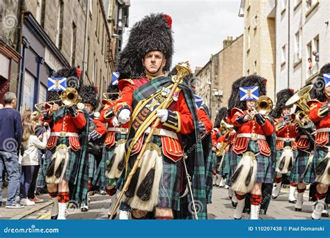 Royal Regiment Of Scotland Pipes And Drums Band Editorial Stock Photo