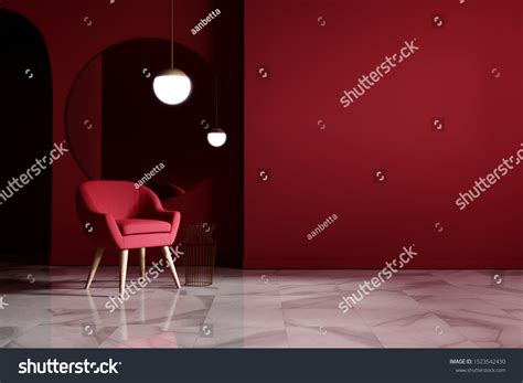 Red Room Interior Design 3d Rendering Stock Illustration 1523542430 | Shutterstock