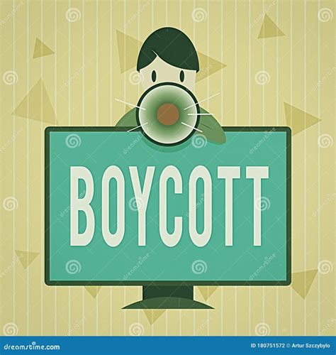 Boycott Concept Theme Illustration Cartoon Vector