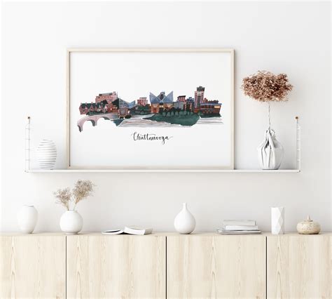 Chattanooga, Tennessee Skyline // Fine Art Giclee Print - Etsy