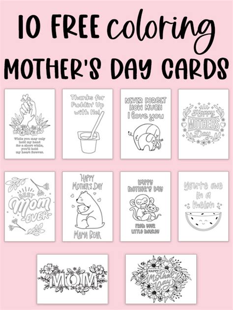 Free Printable Mothers Day Cards To Color Featured Mom Envy