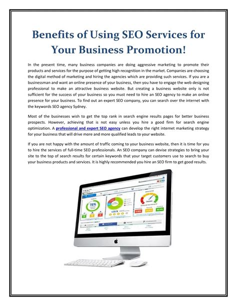 Ppt Benefits Of Using Seo Services For Your Business Promotion