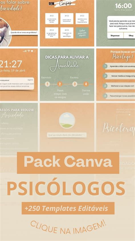 Pack Canva Para Instagram De Psic Logos Mais De Templates