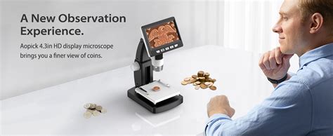 Amazon.com : Coin Microscope - Aopick 1000X LCD Digital Microscope with ...