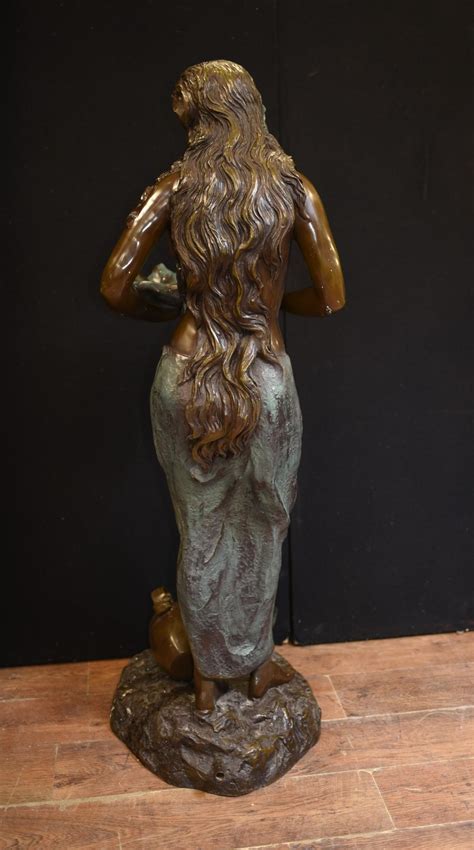 Bronze Maiden Fountain Statue Semi Nude Female Water Feature At 1stDibs Figure Water Feature