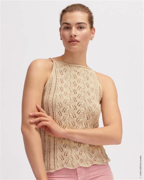 Strickset Top Mit Ajourmuster Aus Landlust Sommerseide Von Lana Grossa