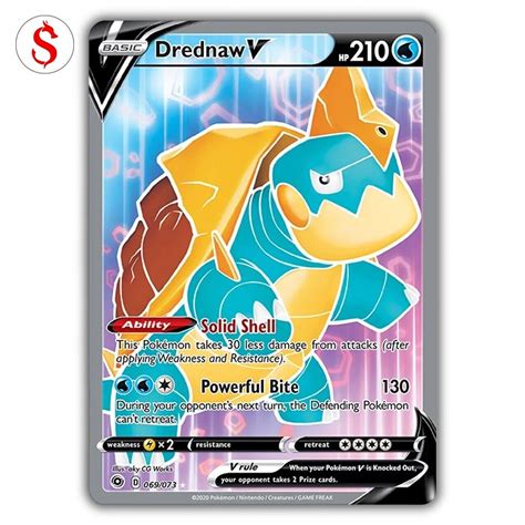 Drednaw V 69 73 Holo Full Art Ultra Rare Card Pokémon Champions Path