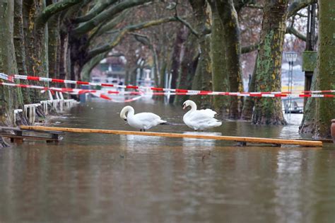 Hochwasser in Hessen Schnee statt Regen lässt Pegel sinken