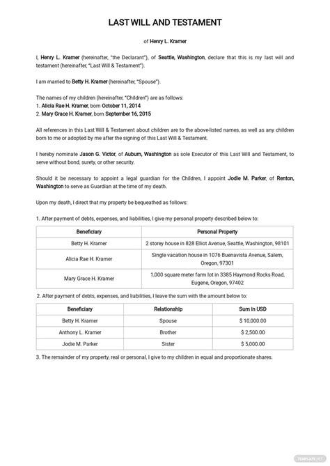 Last Will And Testament What Is A Last Will And Testament Definition