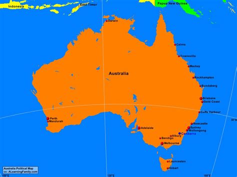 Australia On World Political Map